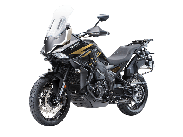 Мотоцикл дорожный ZONTES (Зонтес) ZT703-F TOUR (4T ZT370MU EFI) 21/18 (2025 г.) чёрный/золотой с ПТС | Мототека