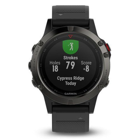 Часы Garmin (Гармин) FENIX 5 серые с черным ремешком и HRM - Tri - купить с доставкой, по выгодной цене в интернет-магазине Мототека